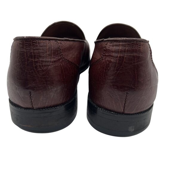 Stacy Adams Mens 11M Genuine Snake Leather Tassel Loafers Slip On Timeless Retro - Picture 5 of 15